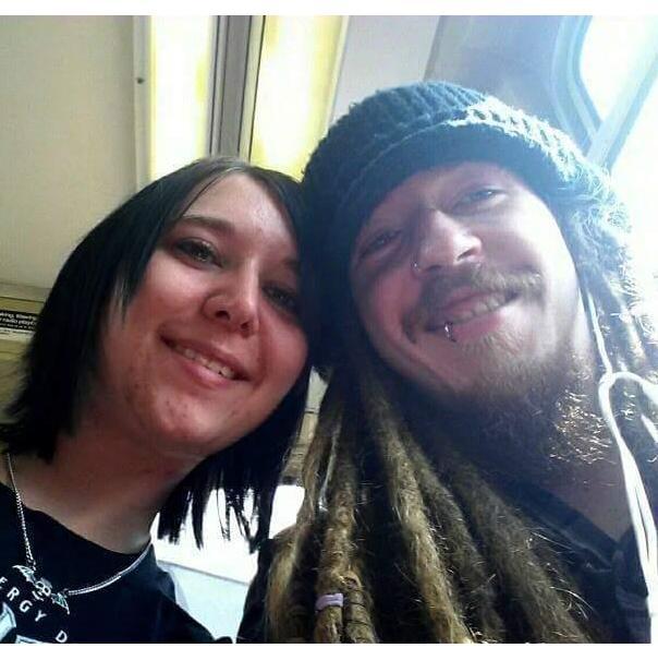 Our first photo together, on the way to Lollapalooza