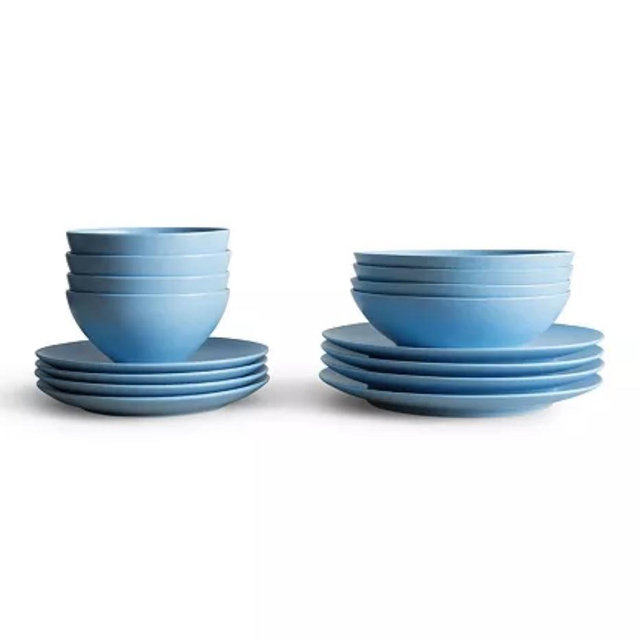 16 Piece Dinnerware Set, Service for 4, Lagoon