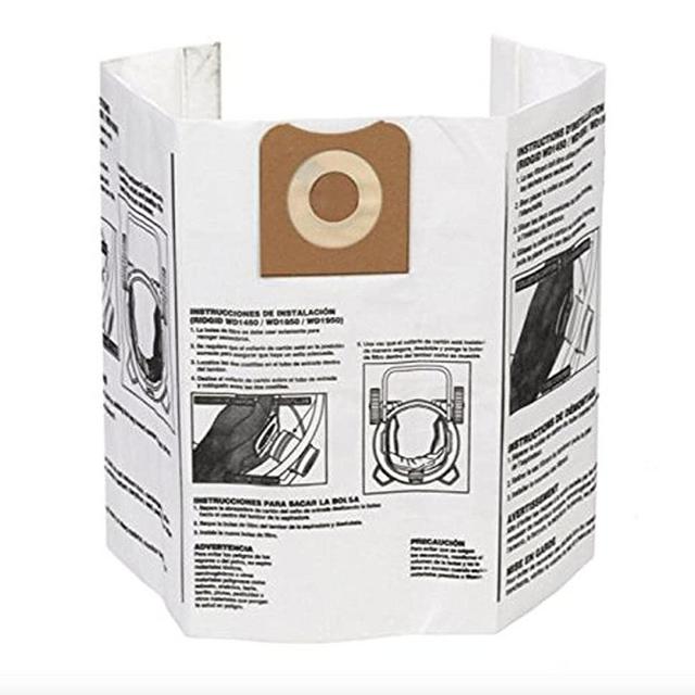 Ridgid - 23743 VF3502 High Efficiency, Dry Pickup Dust Bags for 12 - 16 Gallon Wet / Dry Vacuums (2 Pack)