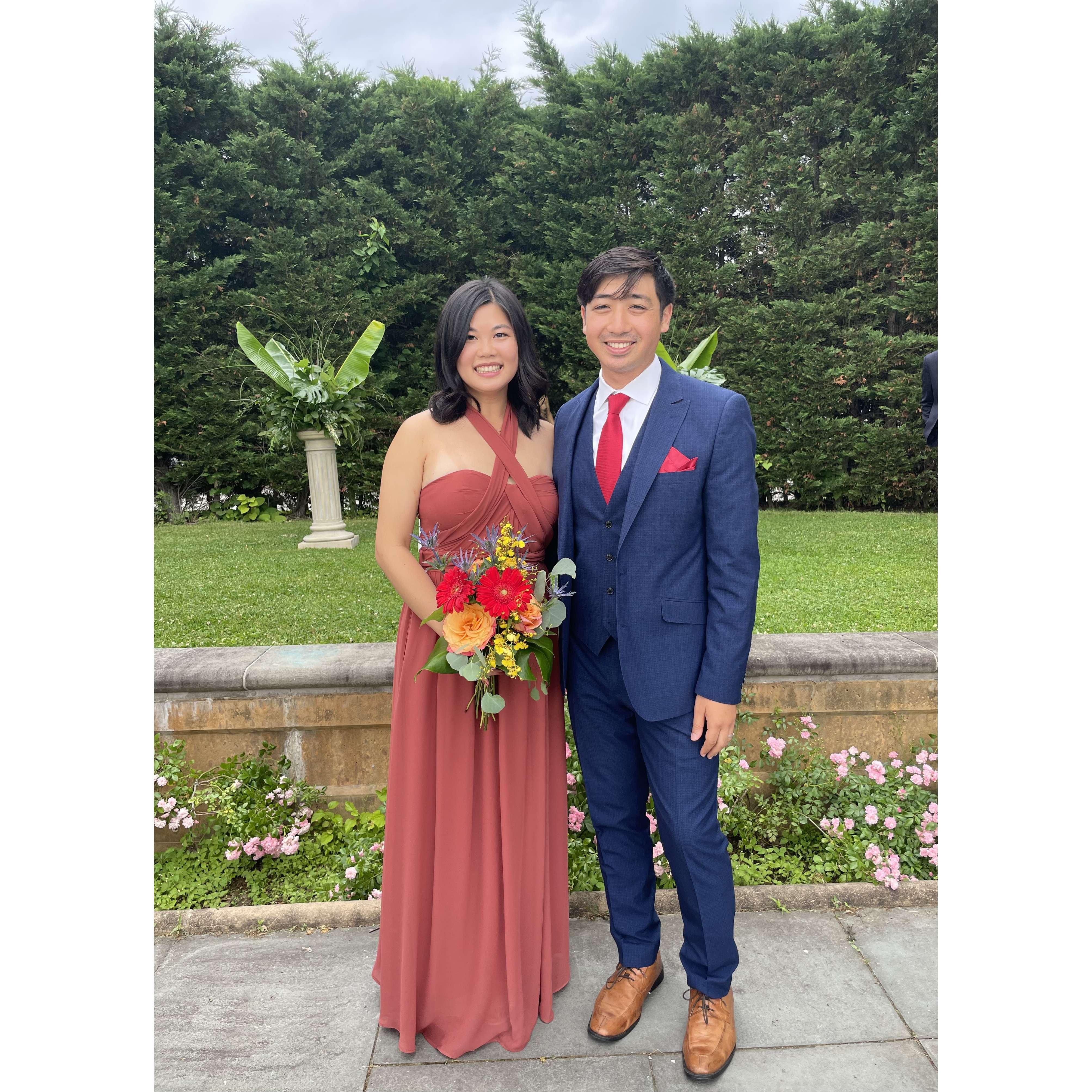 Classing it up at a friend's wedding in New York.