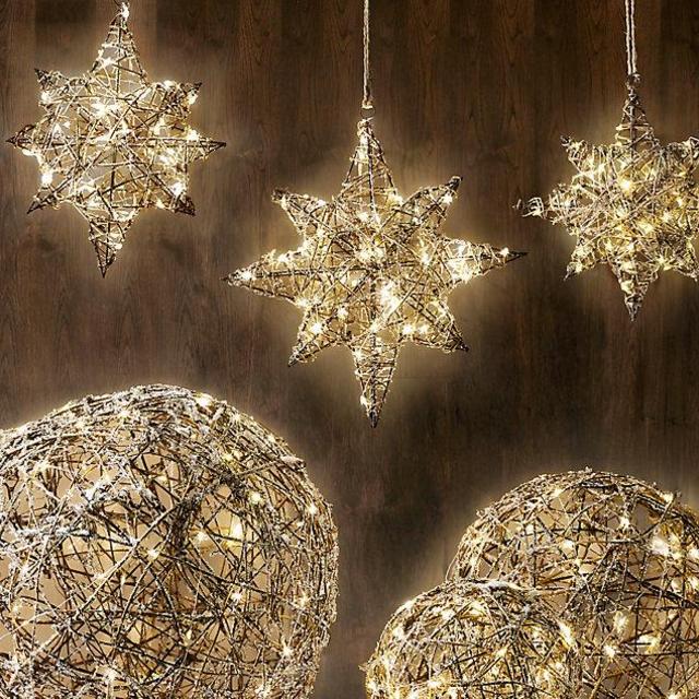 Winter Willow Lit Star Collection - small