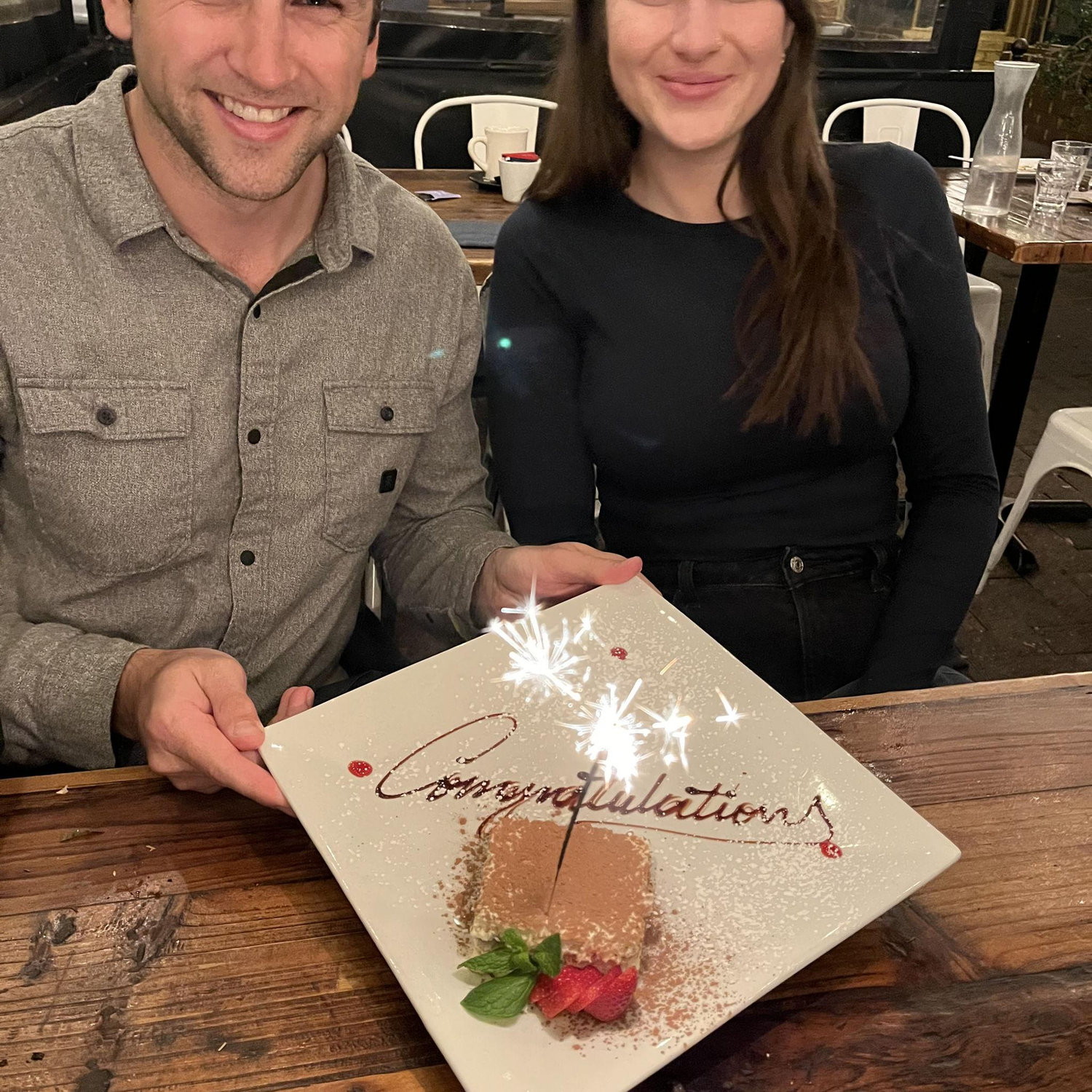 Dinner after getting engaged