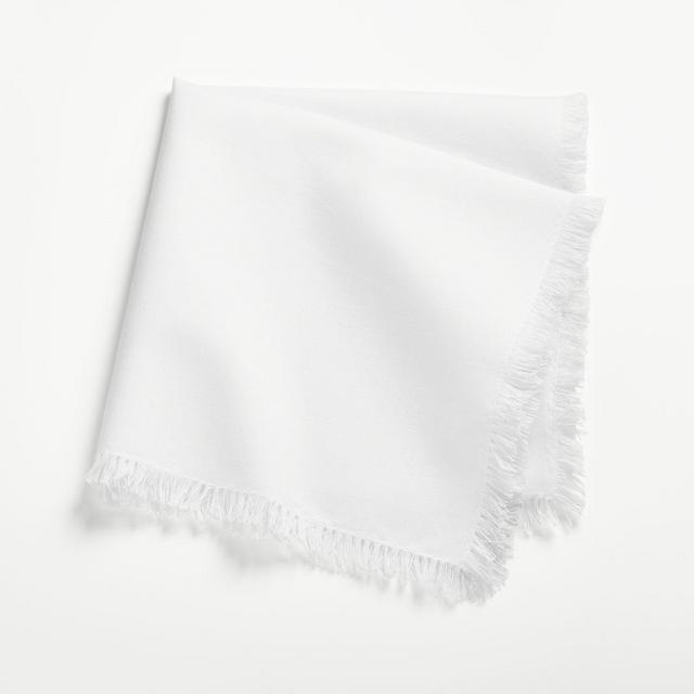 Bonita White Fringe Napkin