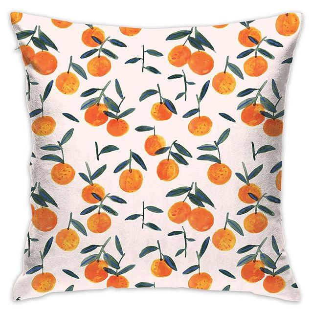 Markui Throw Pillow Cover Orange Paint Bed Sofa Pillow Case Sleeping Pillow Soft Cushion 18" X 18"