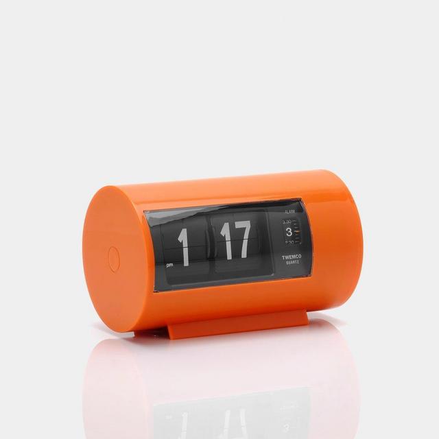Twemco AP-28 Orange Analog Flip Clock with Alarm