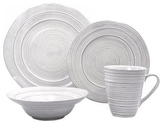 Tablescapes Barolo 16 Piece Dinnerware Set, White