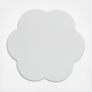 Scalloped Lacquered Coaster, Set of 4