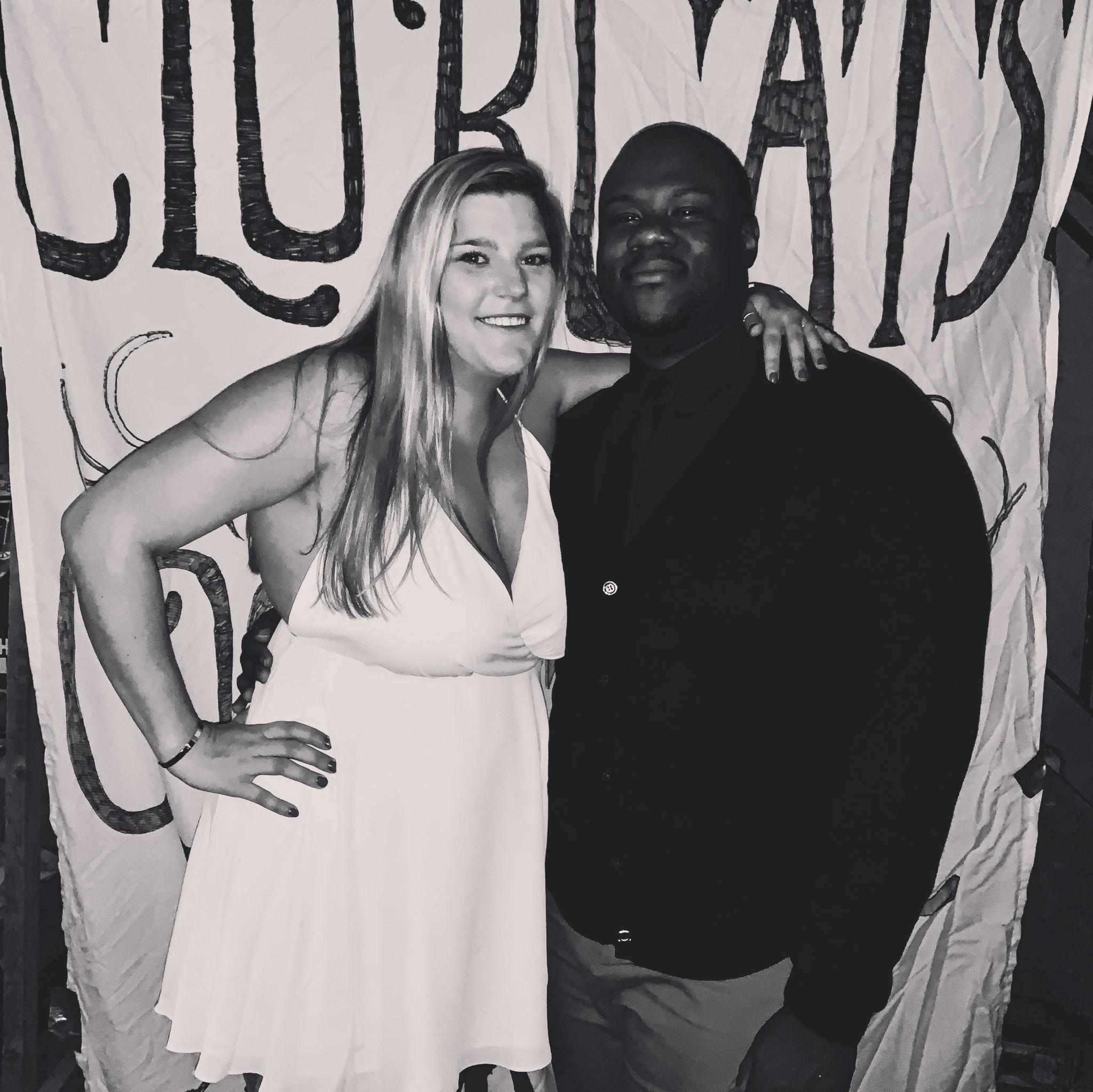 First photo together at UNH Club Cats Cocktail