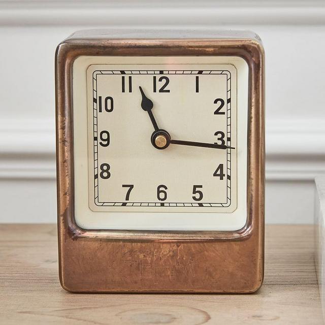 Anton Desktop Clock,Rust,Medium