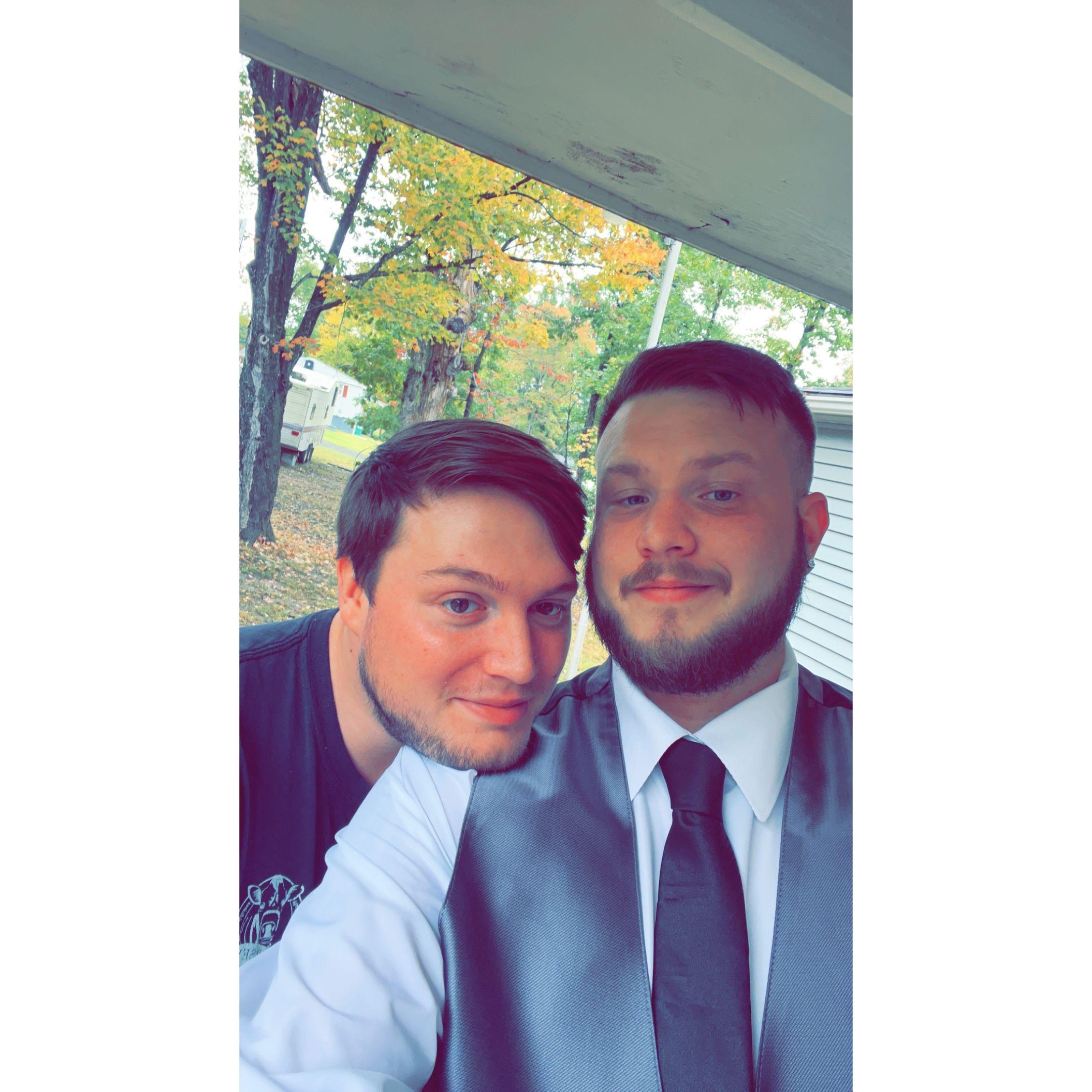 Preparing for our friend Jacob's wedding. It was so much fun and definitely gave us wedding fever!