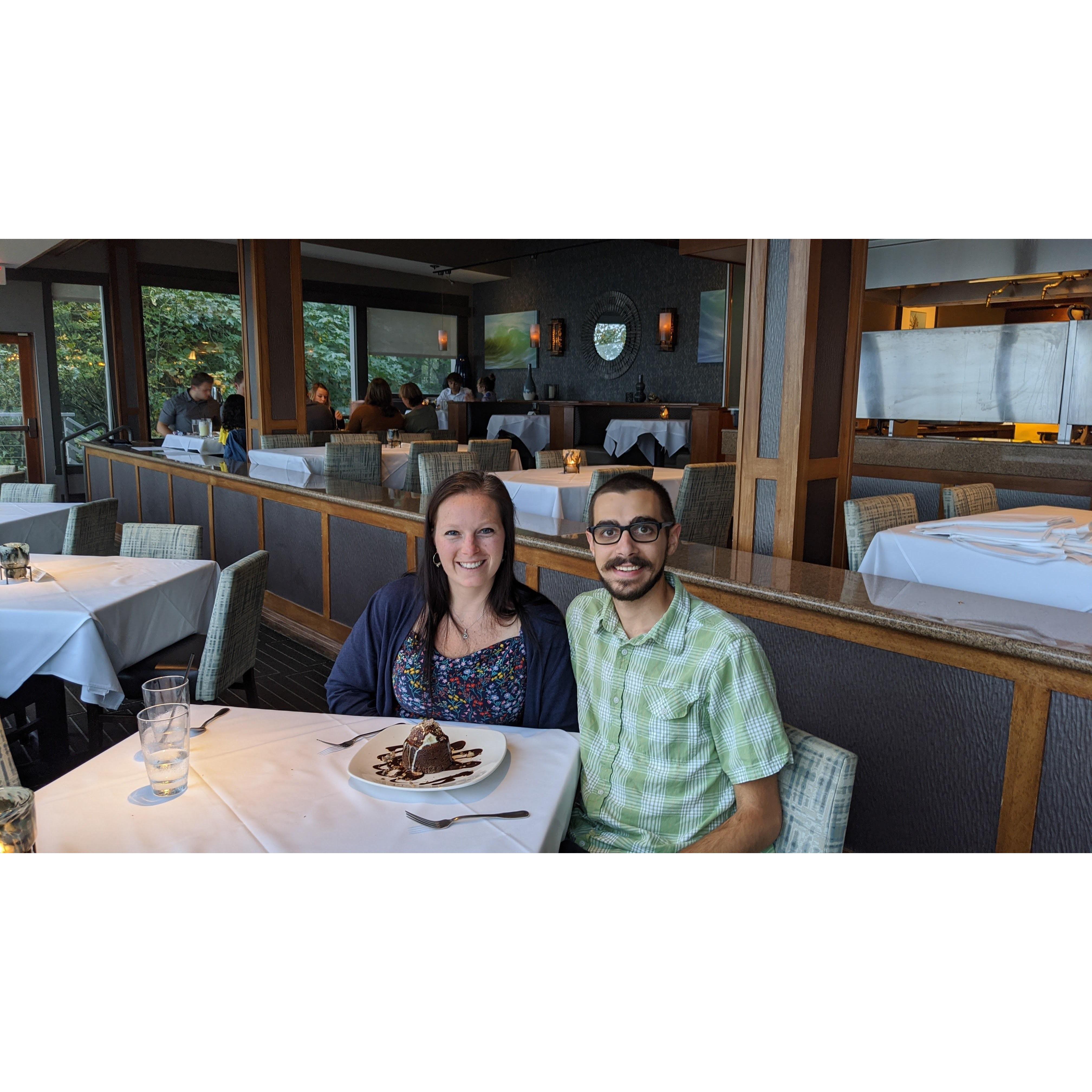 This was the last night of Chris' surprise trip to OR in September.  He planned with my parents to surprise me while I was helping with my grandma.  It was VERY special!