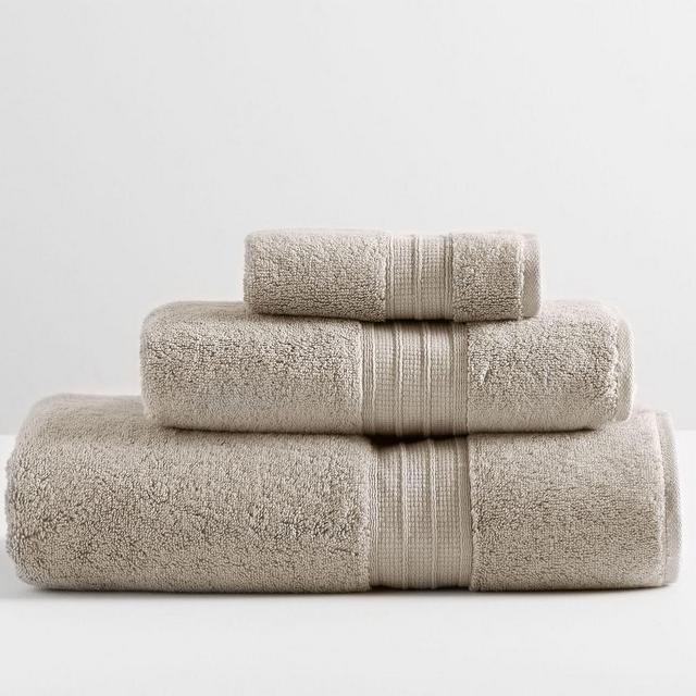 Hydrocotton Organic Bath, Hand, & Washcloth Towels, Set of 3, Taupe