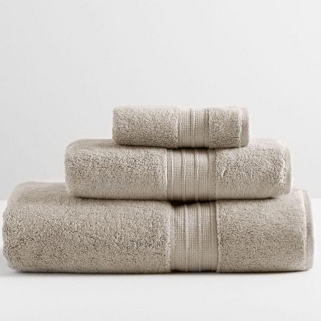 Microstripe Terry Cotton Hand Towel Taupe - Hearth & Hand™ with Magnolia