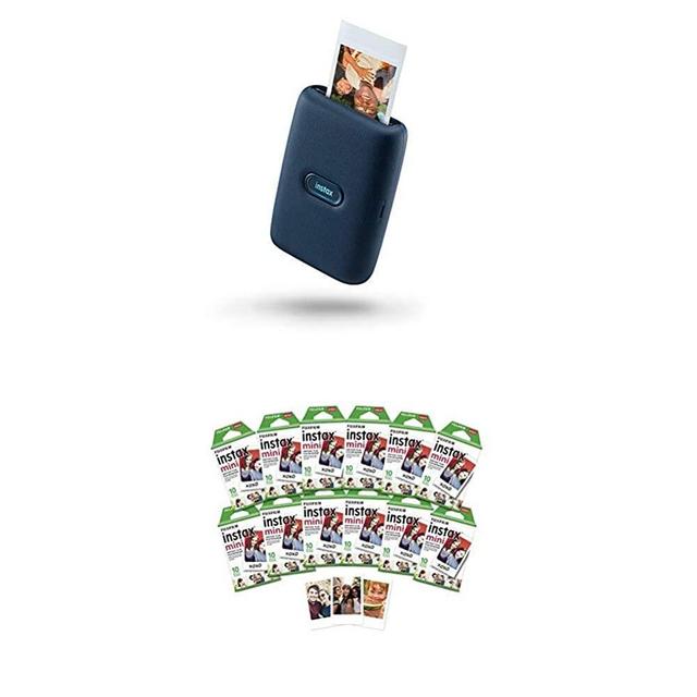 Fujifilm Instax Mini Link Smartphone Printer - Dark Denim + w/120-pack