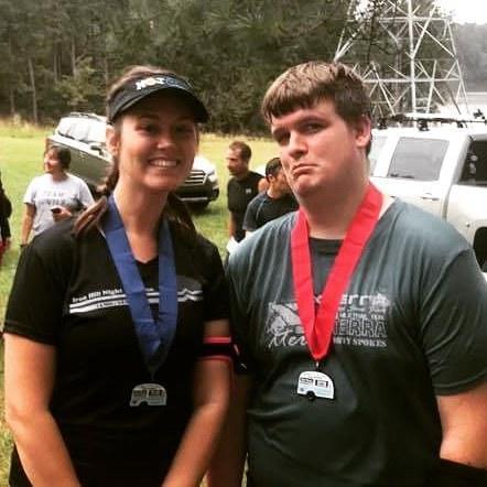 We both placed in our age groups!