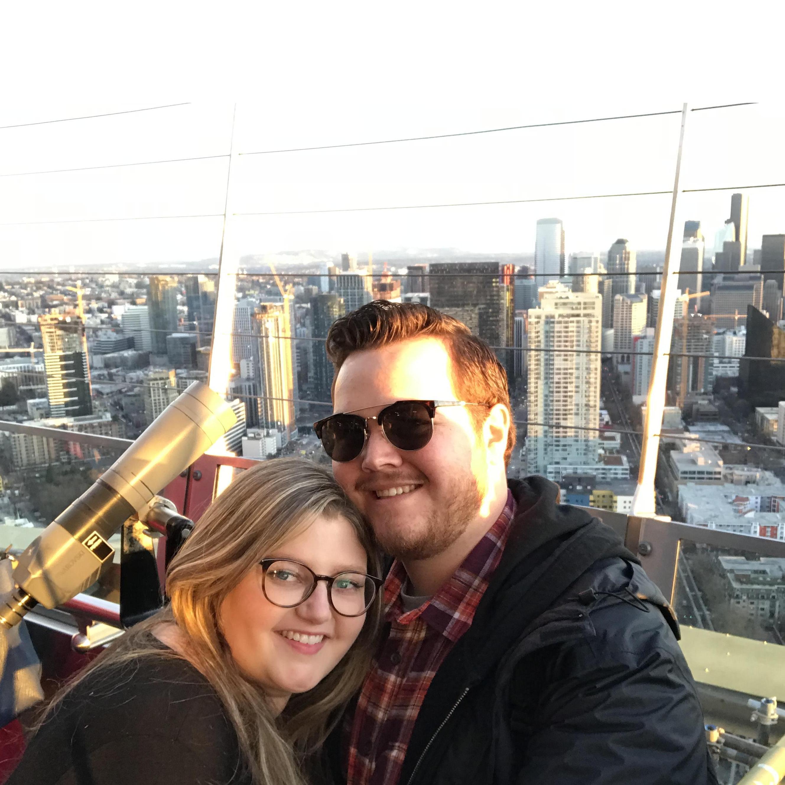 On top of the Space Needle during our Seattle trip! One of our favorite trips ever!
