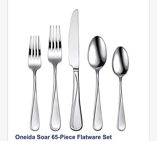 Oneida Soar 65-Piece Flatware Set, Service for 12