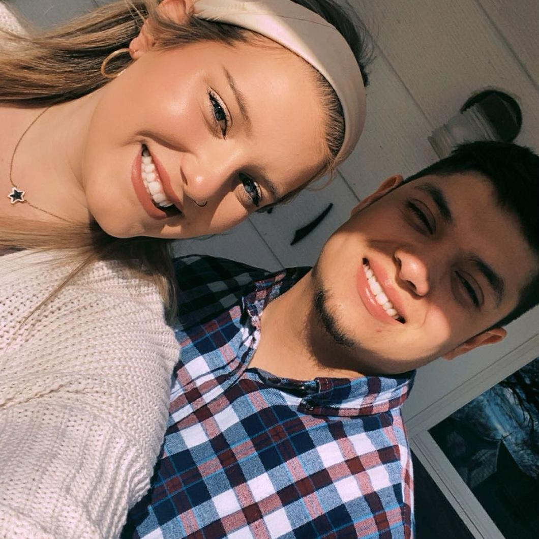 First picture together in our first house!! That rental was so good to us.