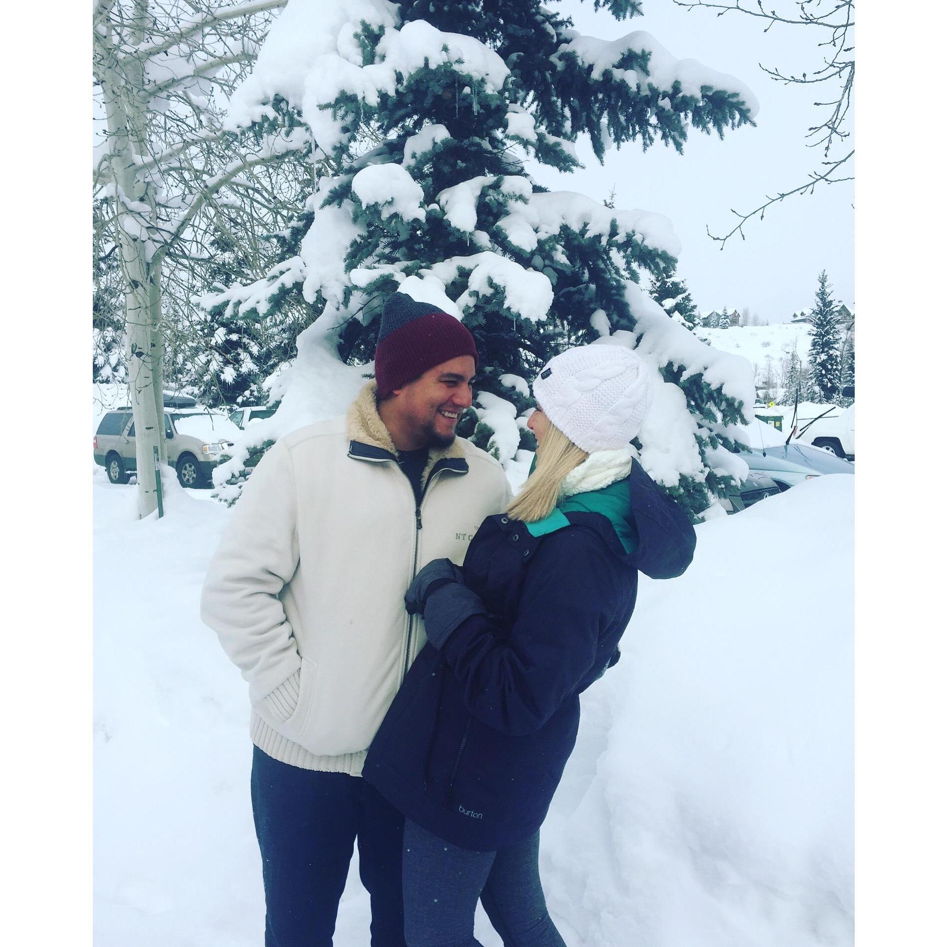 Snow in Love. Steamboat Springs, CO.