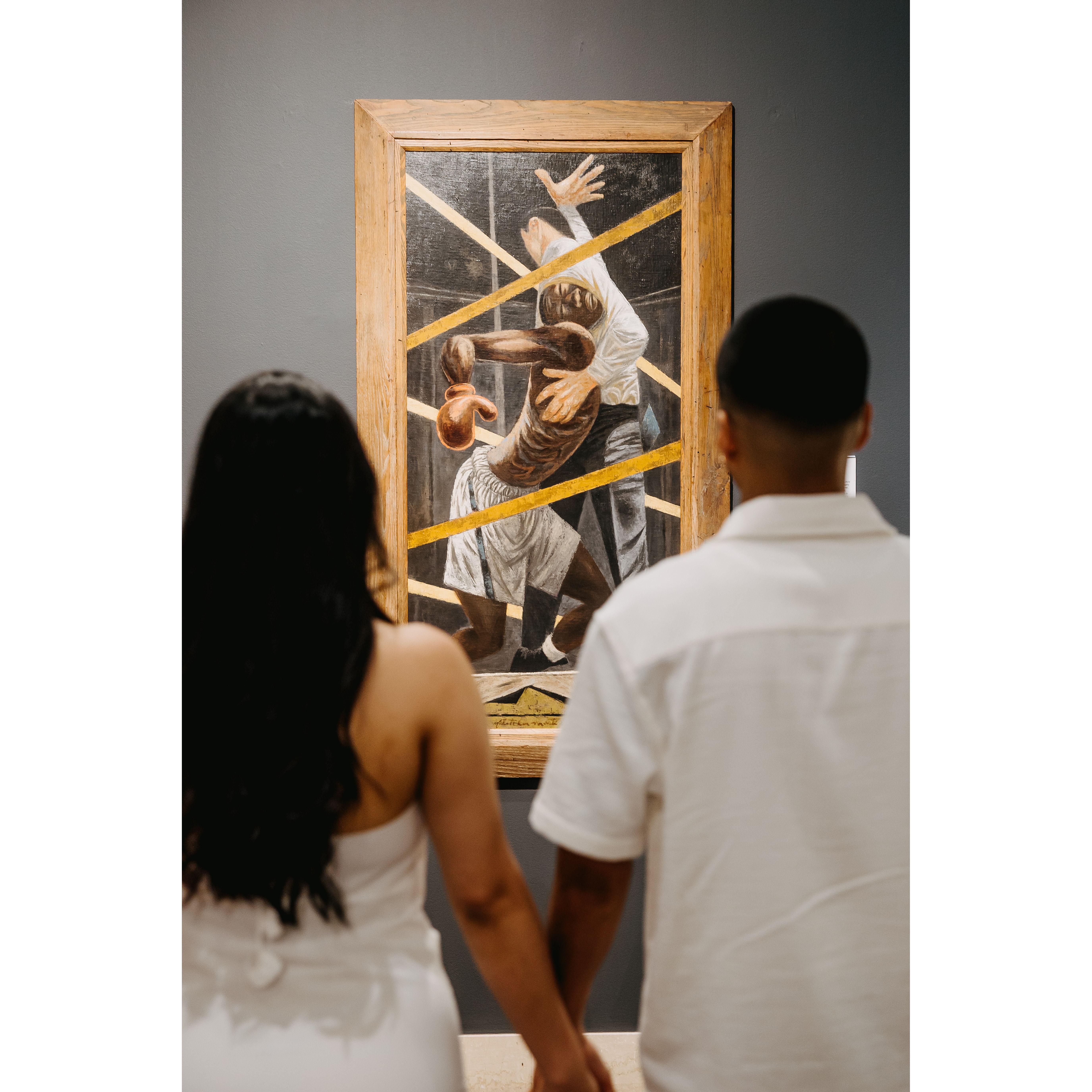 Jr use to box when he was younger, he loves the sport. We both incorporated the things we loved in our proposal and engagement pictures, truly special.