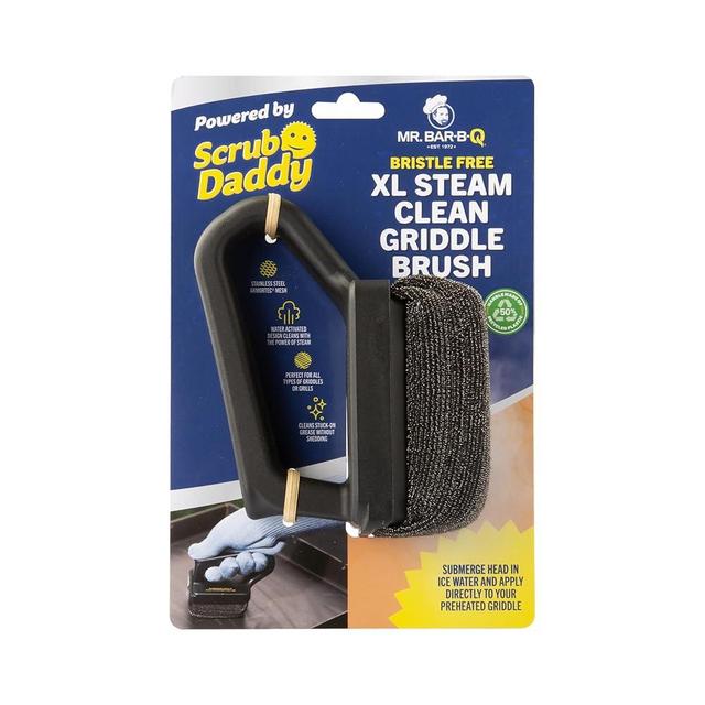 Mr. Bar-B-Q Bristle Free XL Steam Clean Griddle Brush Powered by Scrub Daddy