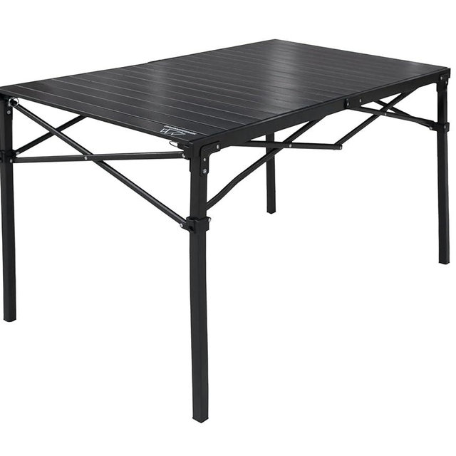 MOUNTAIN SUMMIT GEAR Heavy-Duty Roll-Top Table for Camping (Large) - Portable Aluminum-Top Folding Table with Steel Frame by Caddis Sports, Inc.