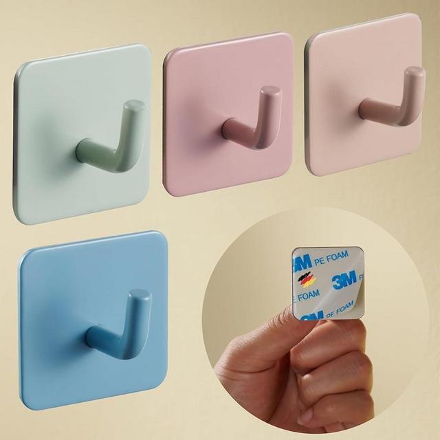 DEKAZIA Cute Kids Wall Hooks - Colorful, Funky, Self-Adhesive Towel & Backpack Coat Hooks