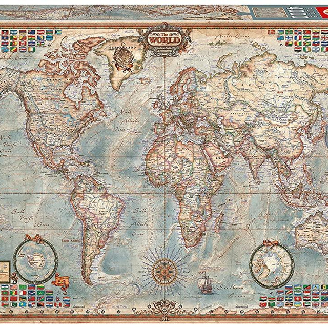 4,000 Piece Puzzle - The World Map