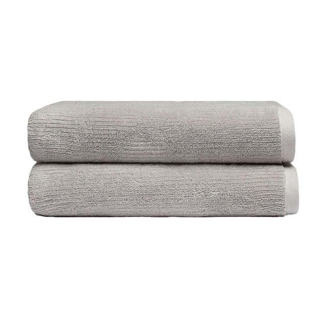 Cozy Earth Ribbed Terry Bath Towels, Set of 2