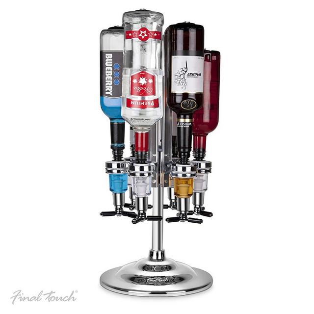 Final Touch 6 Bottle Bar Caddy Liquor Dispenser