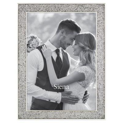 Siena™ Enameled Glitter Wedding 8-Inch x 10-Inch Picture Frame in Silver