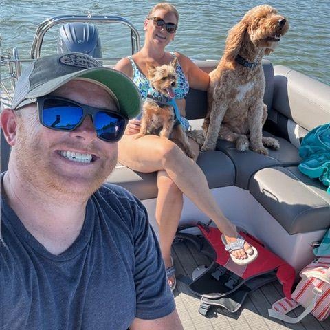 Just another lovely afternoon on the boat with the dogs.