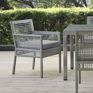 Aura Outdoor Wicker Rattan Dining Armchair