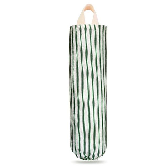 TOGETRUE Plastic Bag Holder, Wall Mount Grocery Bag Holder, Reusable Trash Bag Organizer for Home Kitchen Pantry Decor (Green)
