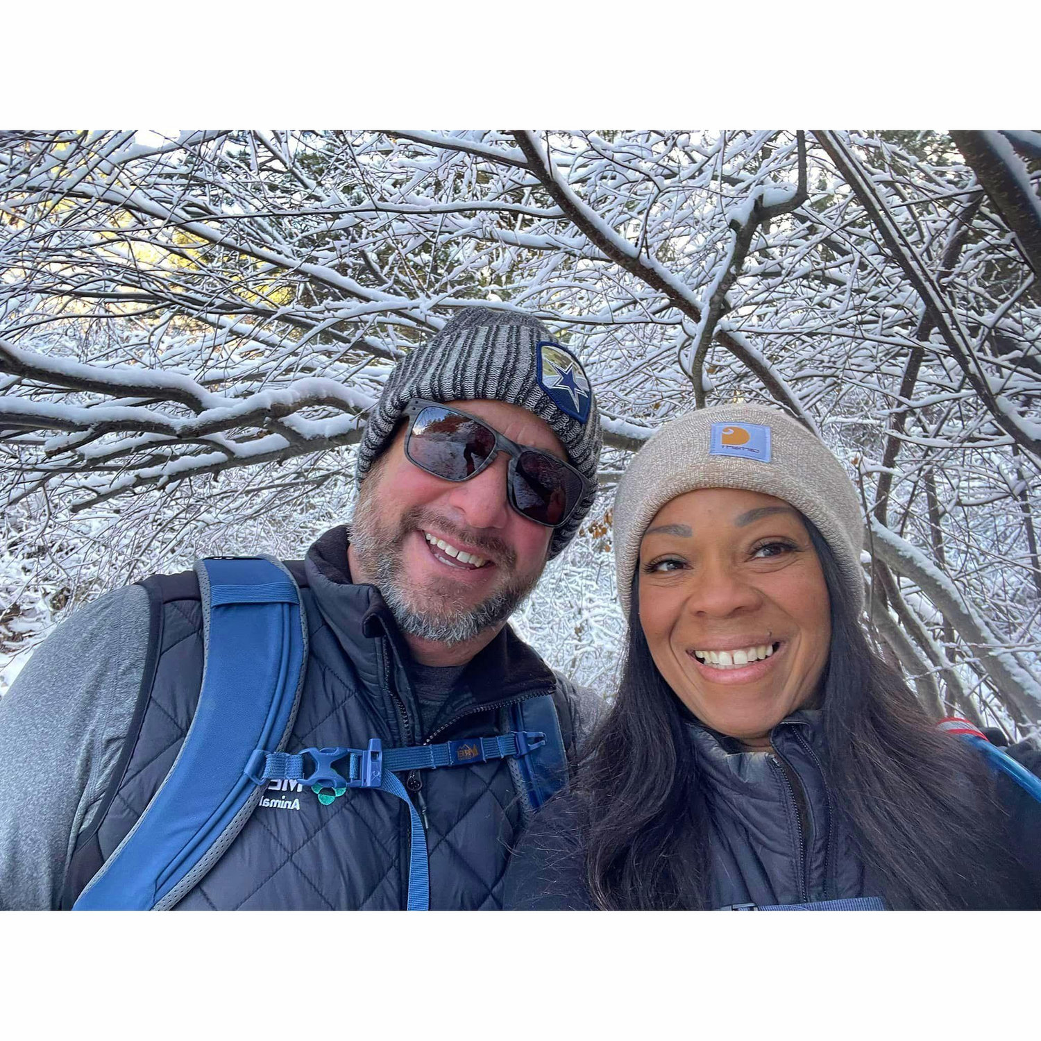 Hiking in the snow