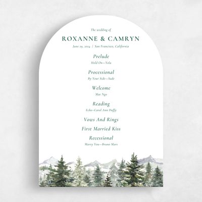 White Arch Wedding Program - Kelton