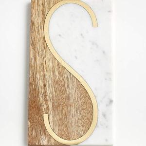 "S" Monogrammed Serving Board