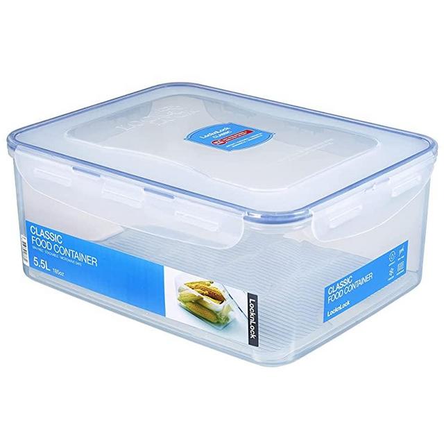 LocknLock Easy Essentials Food Storage lids/Airtight containers, BPA Free, Rectangle-186 oz-for Flour & Sugar, Clear