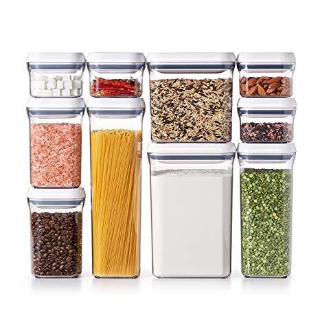 OXO Good Grips 10-Piece Airtight Food Storage POP Container Value Set, Standard Packaging