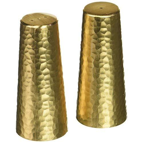 Matte Gold Two Tone NC610G salt-and-pepper-mills, 3.2" Tall, Matte Gold Two Tone