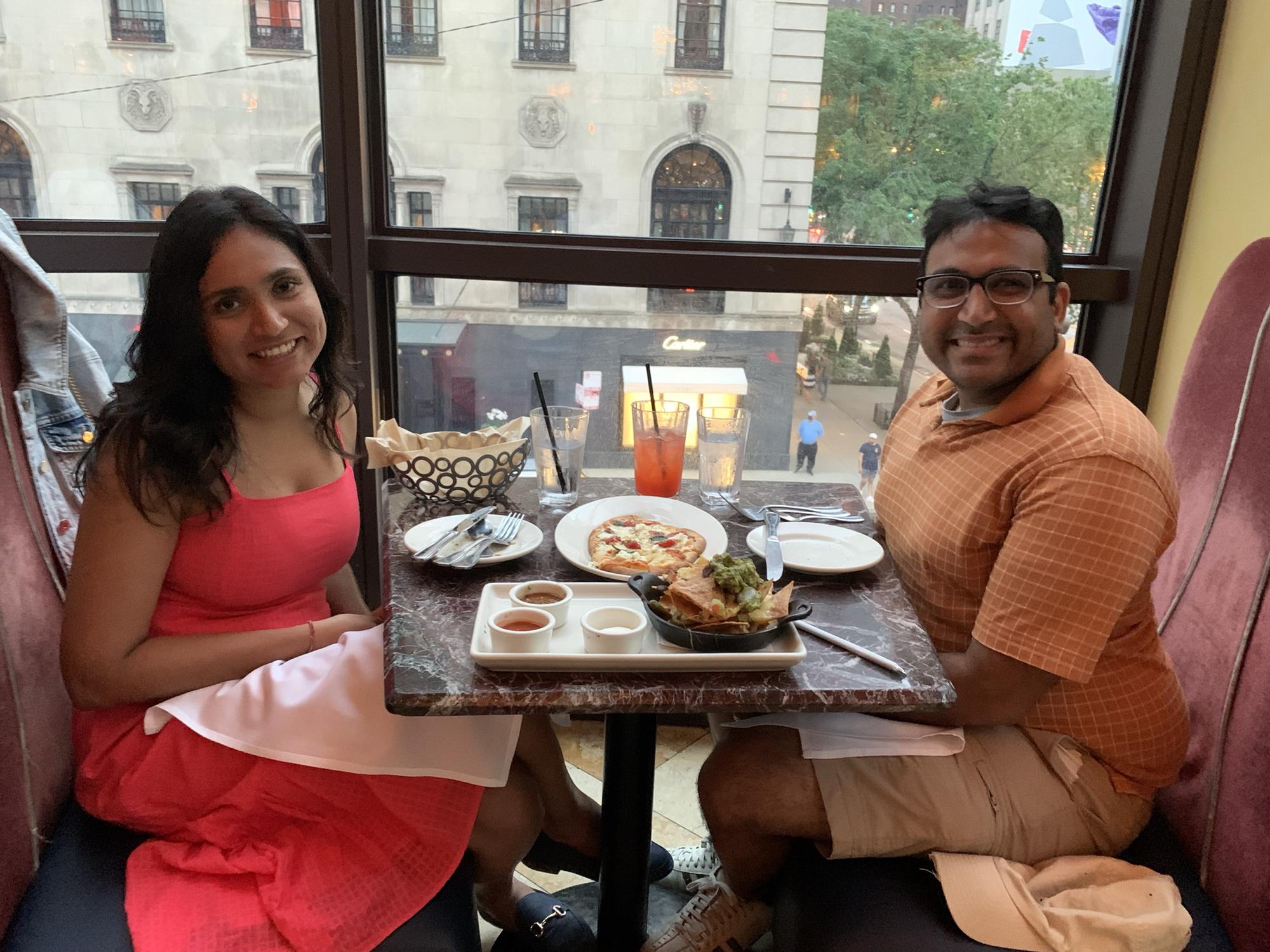 Before adopting our dog we had a tradition every Friday was a date night, this picture was taken on one of our date nights.