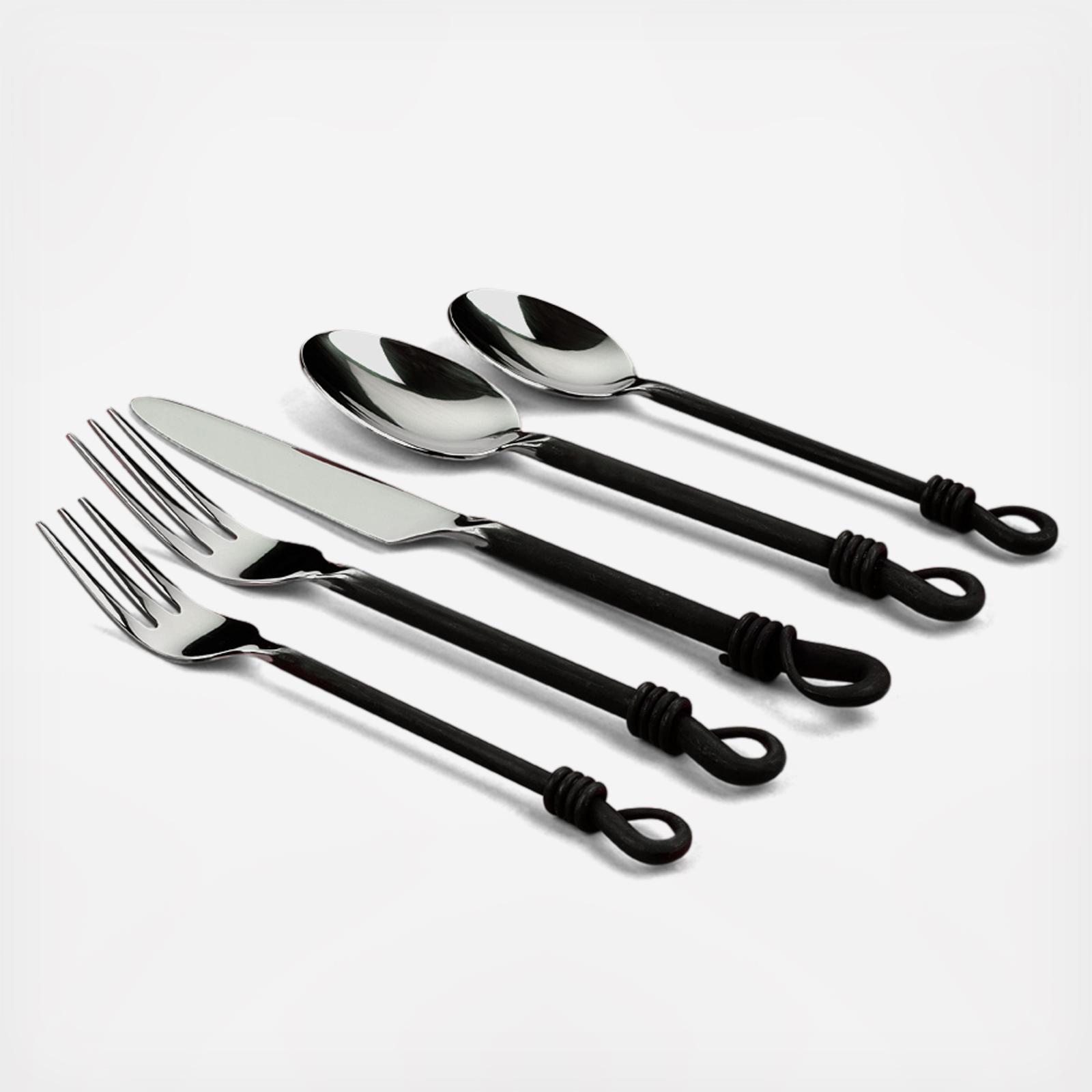 Gourmet Settings, Twist N' Shout 20-Piece Flatware Set, Service