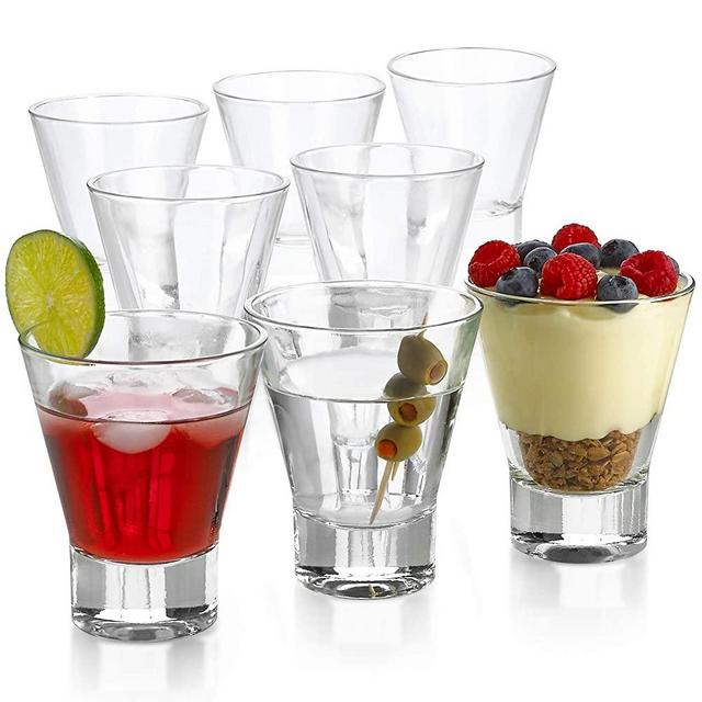 Cocktail Glasses 8 Ounce - Set of 8 Seamless Cosmopolitan, Martini Glasses with Heavy Base – Perfect Glassware for Home Bar, Restaurant, Parties - Beautiful Housewarming Gift