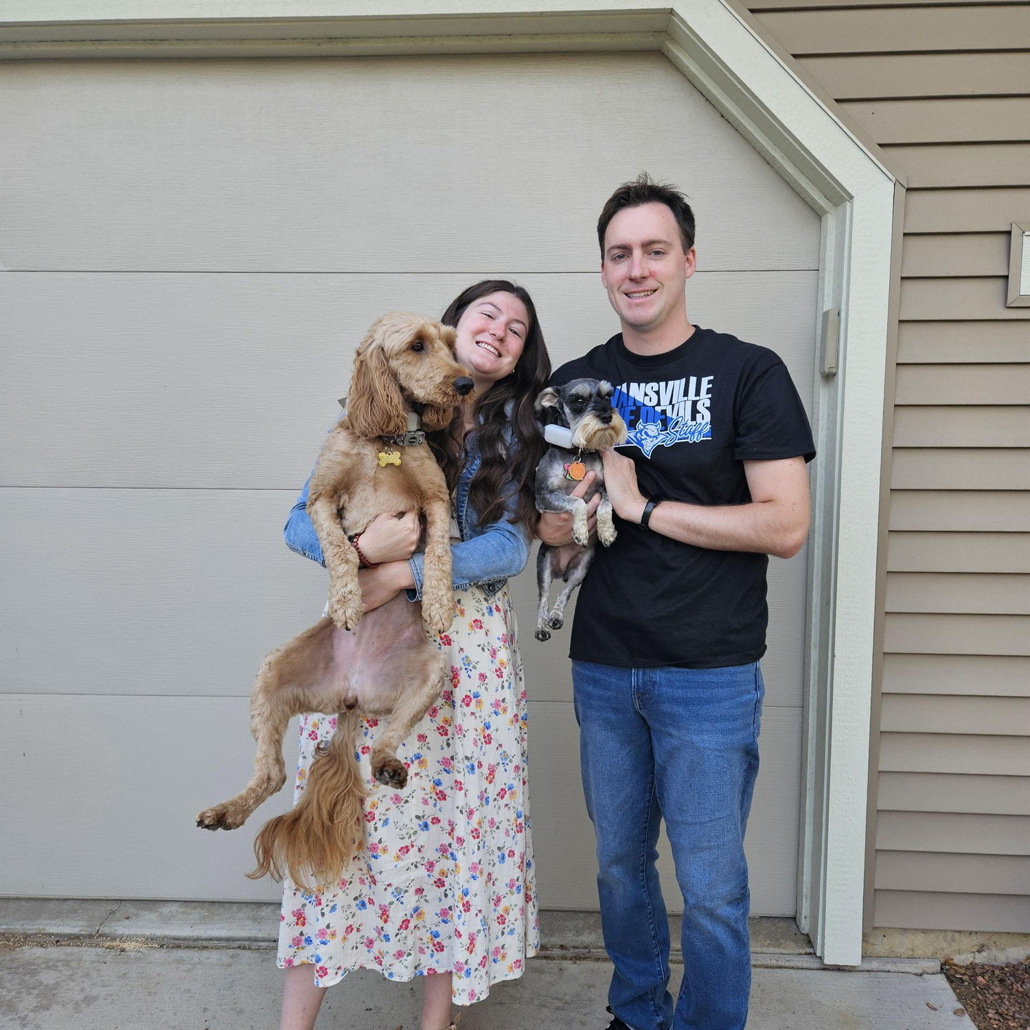Our traditional first day of school picture! This is the best we got with Stevie and Stella!