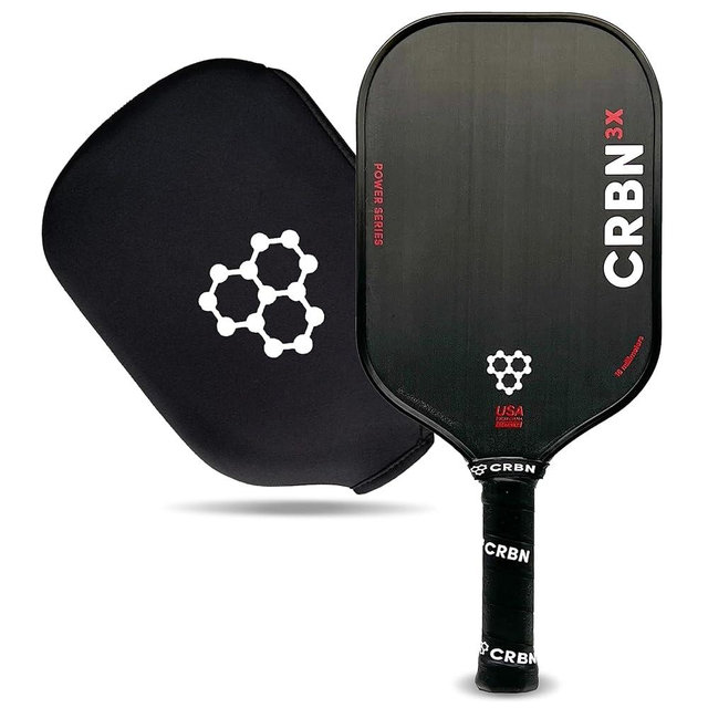 CRBN X Series Power Pickleball Paddle - Carbon Fiber Pickleball Paddle with Foam Injected Edges for Expanded Sweet Spot