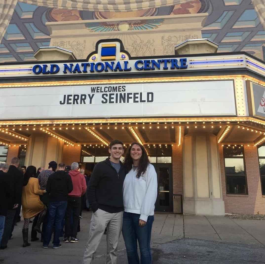 One of our first dates - there used to be a Seinfeld vs. Friends debate in the house...one side has won (can you guess which?)