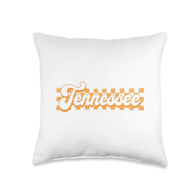 Vintage Tennessee Checkered Flag Retro Tennessee Throw Pillow