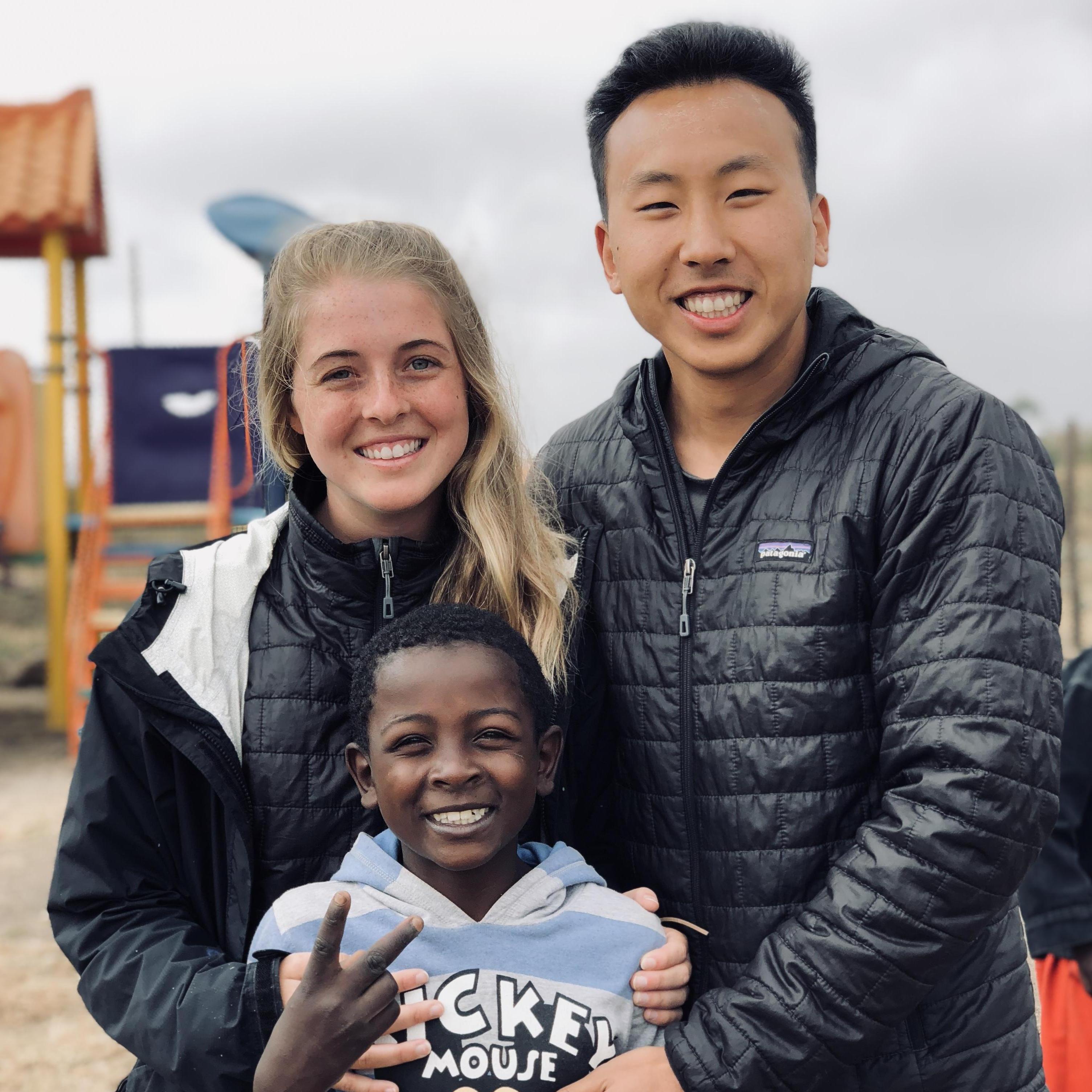 In Africa with our sweet little friend Joseph