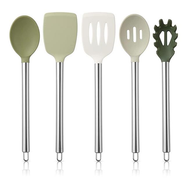 5pc Acacia Wood/Silicone Mini Kitchen Utensil Set - Figmint