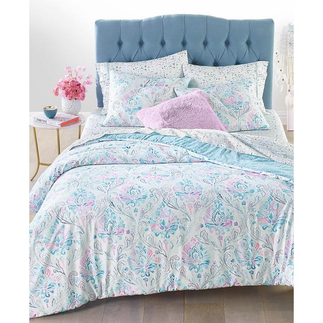Whim by Martha Stewart Collection Reversible 3-Pc. Watercolor Damask-Print Full/Queen Comforter Set, Created for Macy's